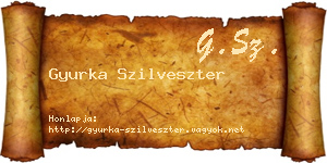 Gyurka Szilveszter névjegykártya