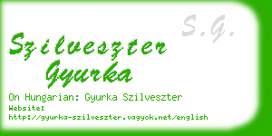 szilveszter gyurka business card